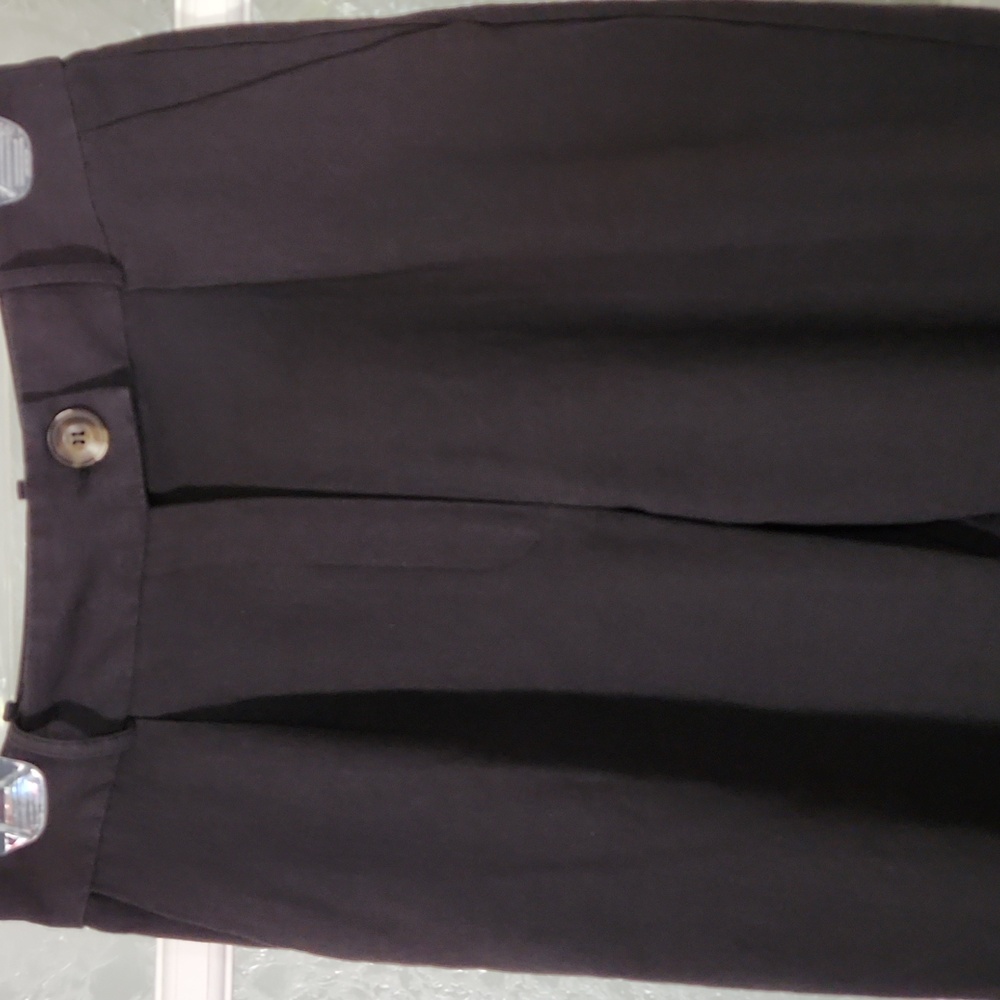 Topshop Black Pleated Capri Trousers